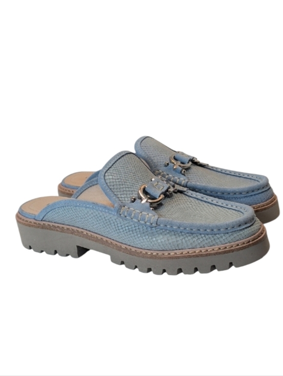Donald J. Pliner Shoes - Donald Pliner Hampton Light Blue Textured Slip On Loafers Size 10